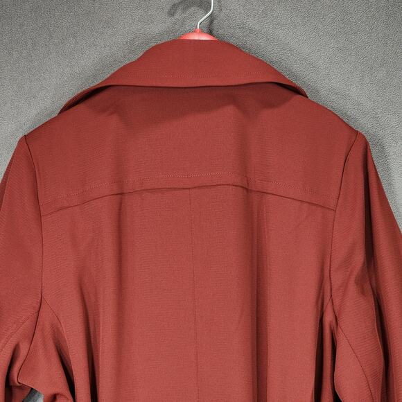 Estelle Georgie Trench Coat 1X 16W Women Ginger Orange Red Pockets EJ231100 NEW - Picture 15 of 16